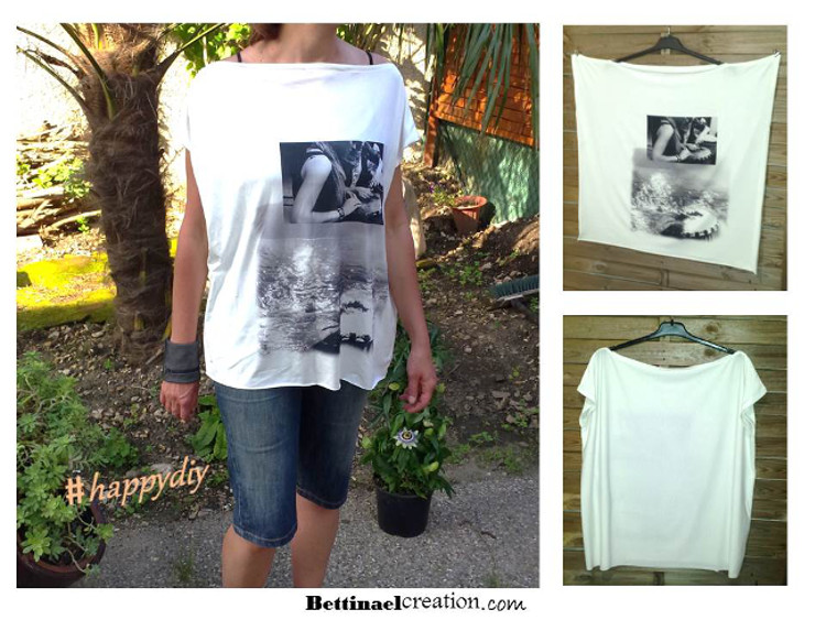Comment Faire Un T Shirt Personnalisé Chez Soi DIY patron Tee-shirt ultra facile à faire Bettinael.Passion.Couture