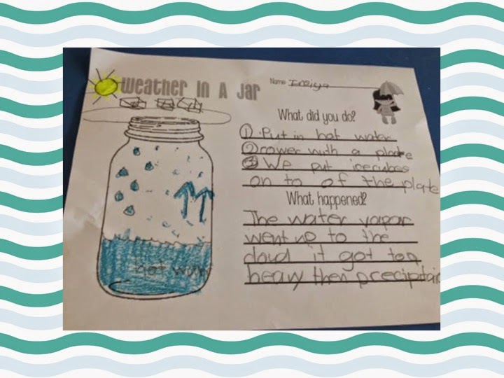 Stickers and Stars Water Cycle in a Jar Science Experiment