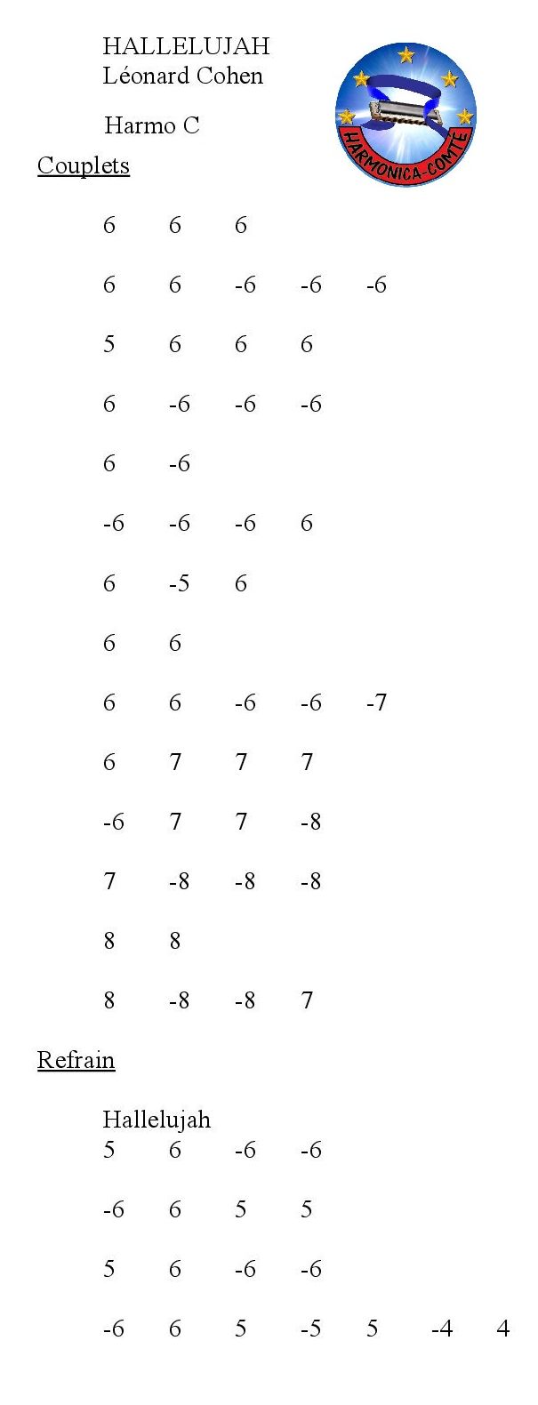 Harmonica Comté halleluja