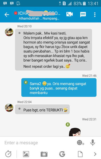 Testimoni Oris Breast Cream 5