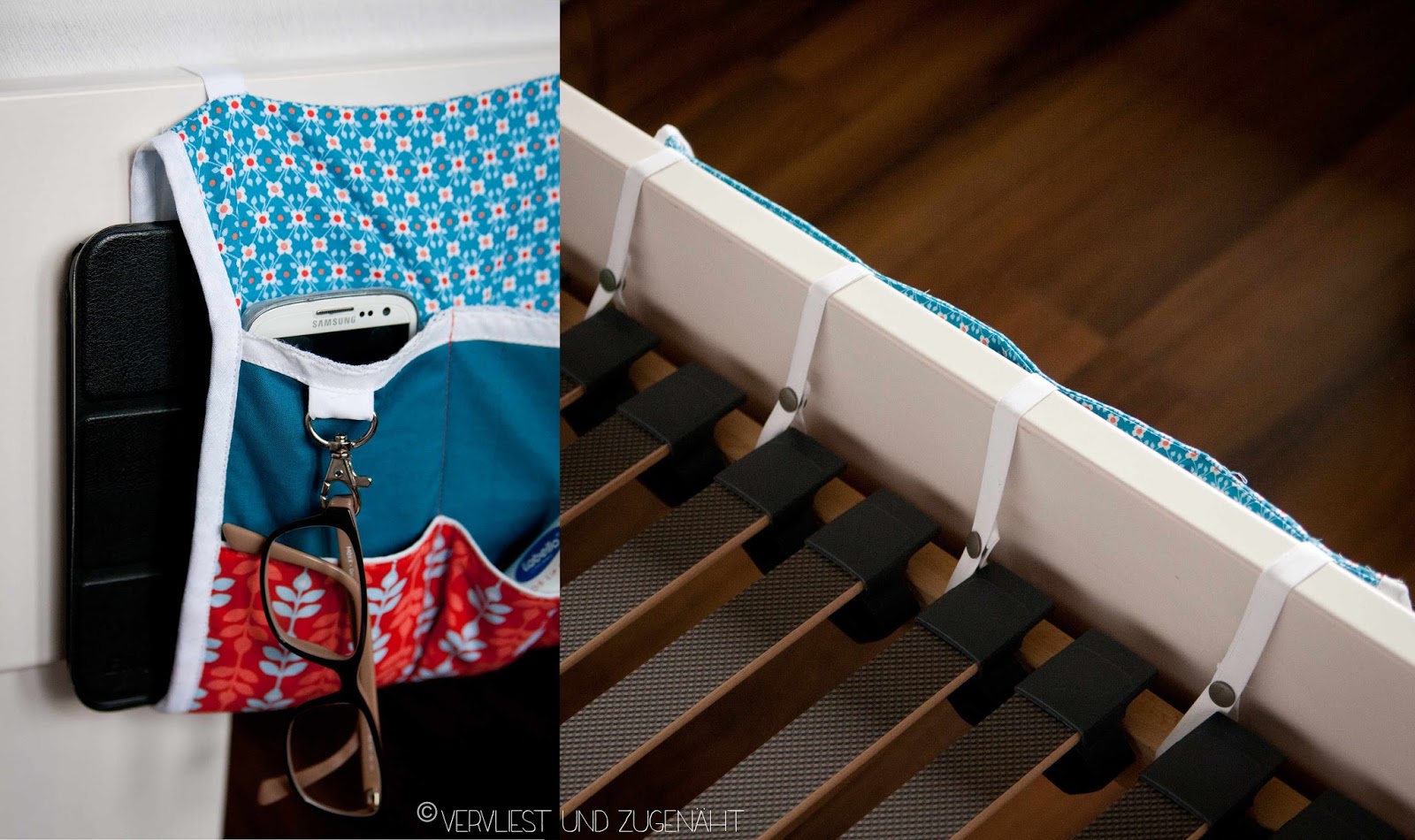 Vervliest und zugenäht: Bedside Caddie (Bett Utensilo)