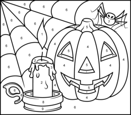 Halloween Coloring Pages Numbers - Hd Football