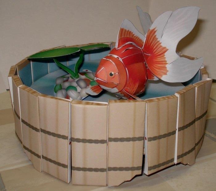 PAPERMAU Seasonal Scenes Of Japan Goldfish Paper Model by Yamaha