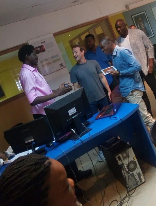 Mark Zuckerberg meeting Developer in Nigeria