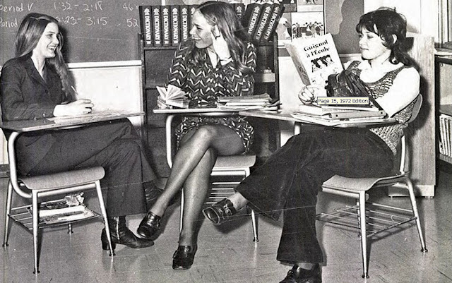 Mini Skirts in the Classroom in the Past ~ Vintage Everyday