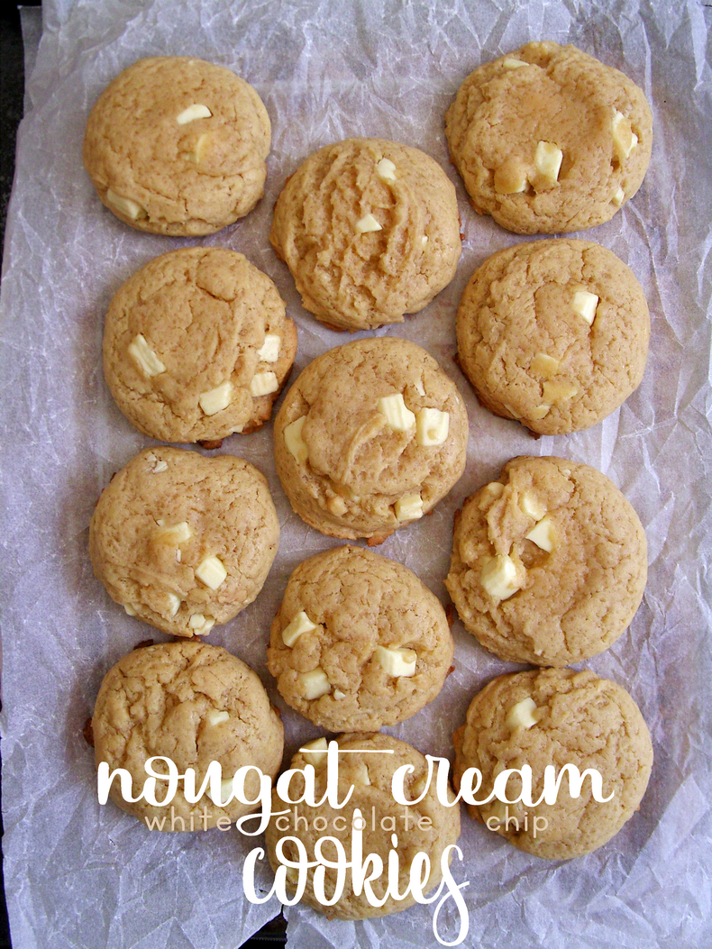Nougat Cream White Chocolate Chip Cookies Nougat Cream White Chocolate Chip Cookies