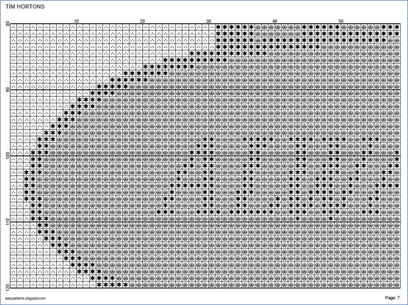 EASY PATTERNS: Tim Hortons cross-stitch pattern