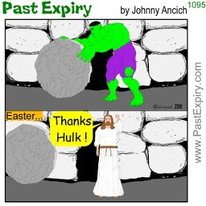 [CARTOON] Easter Cave. cartoon, Easter, Hulk, religion, spoof, superhero