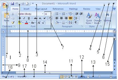 Bagian Microsoft Word Dan Fungsi