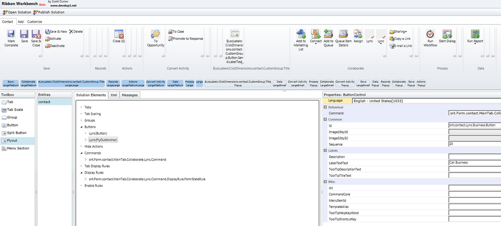 Practical Dynamics CRM Ribbon Workbench Tool