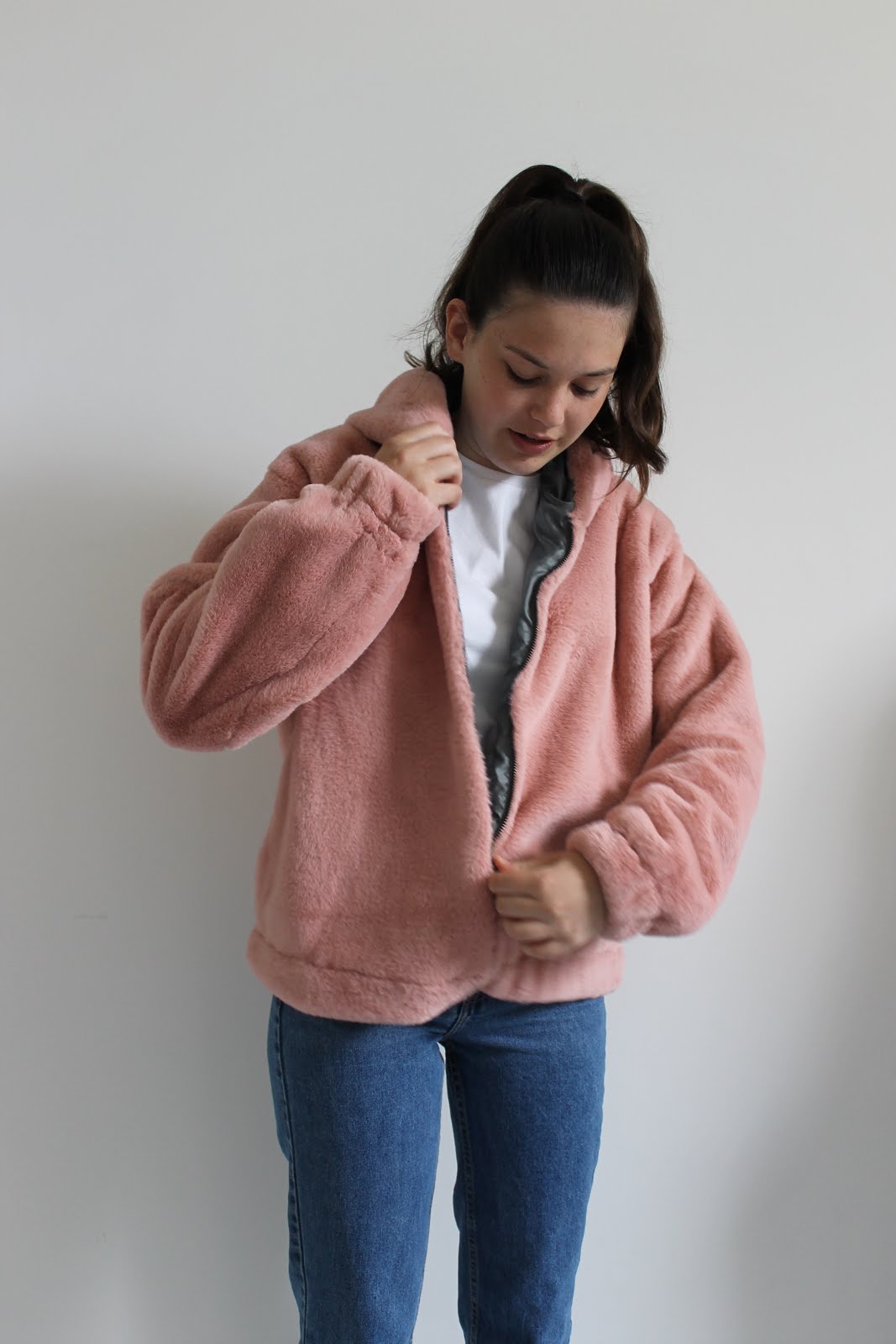 Lets Get Sewing Pink Fluffy Jacket