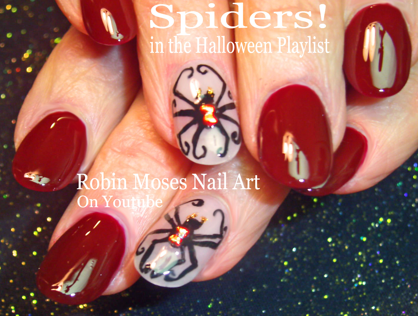 Spider Web Halloween Nail Art - wide 8