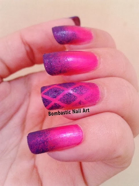 Day 11: Pink Purple Ombre Nails – Bombastic Nail Art