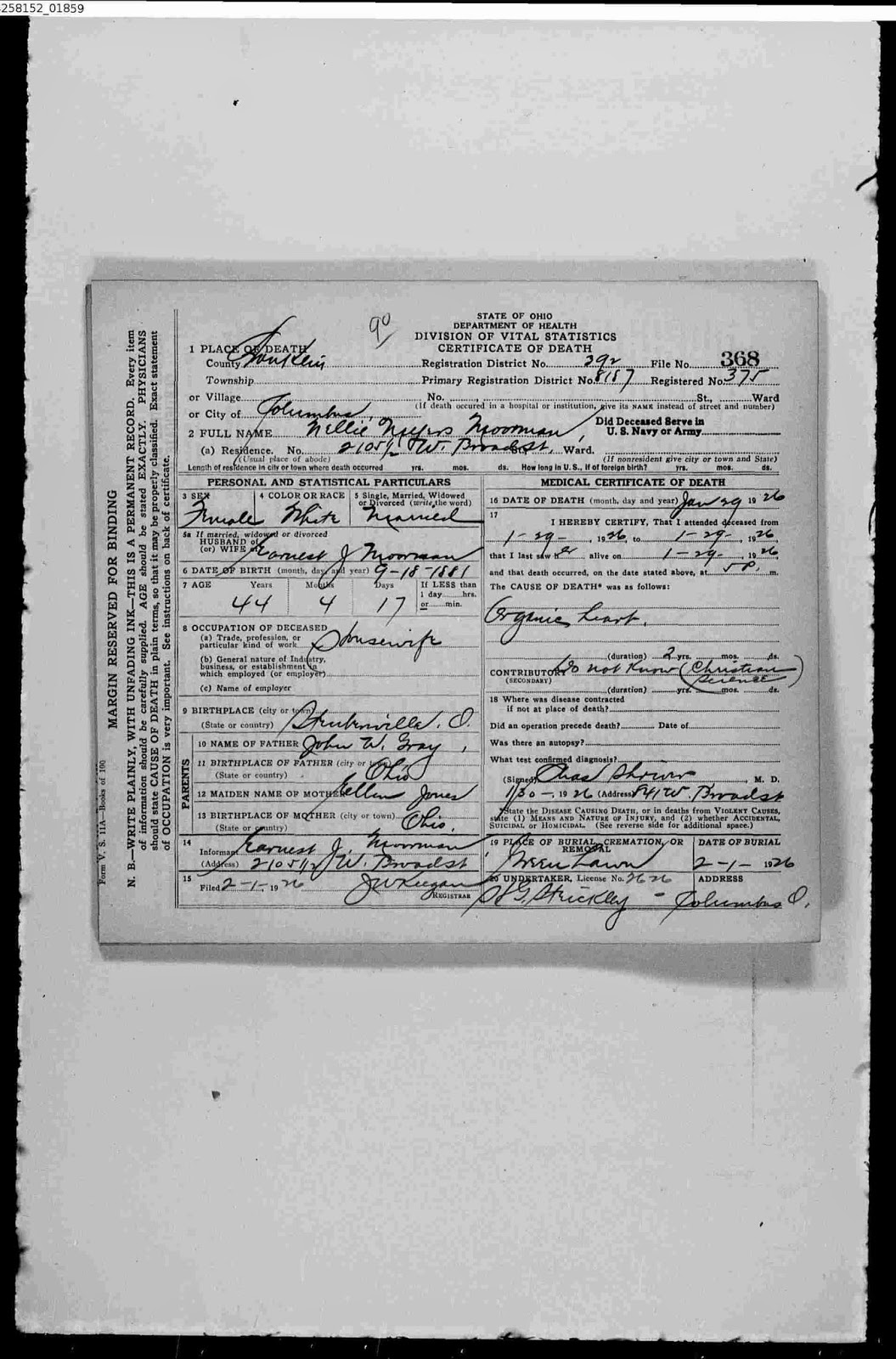 Search ALL Obits in Database