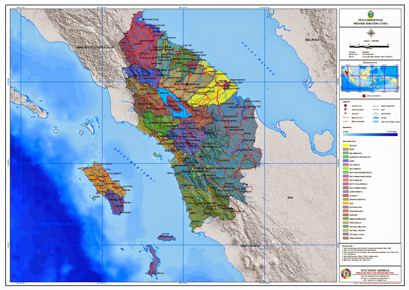  PETA  LAMBANG DATA PROFIL PROVINSI  SUMATERA  UTARA  