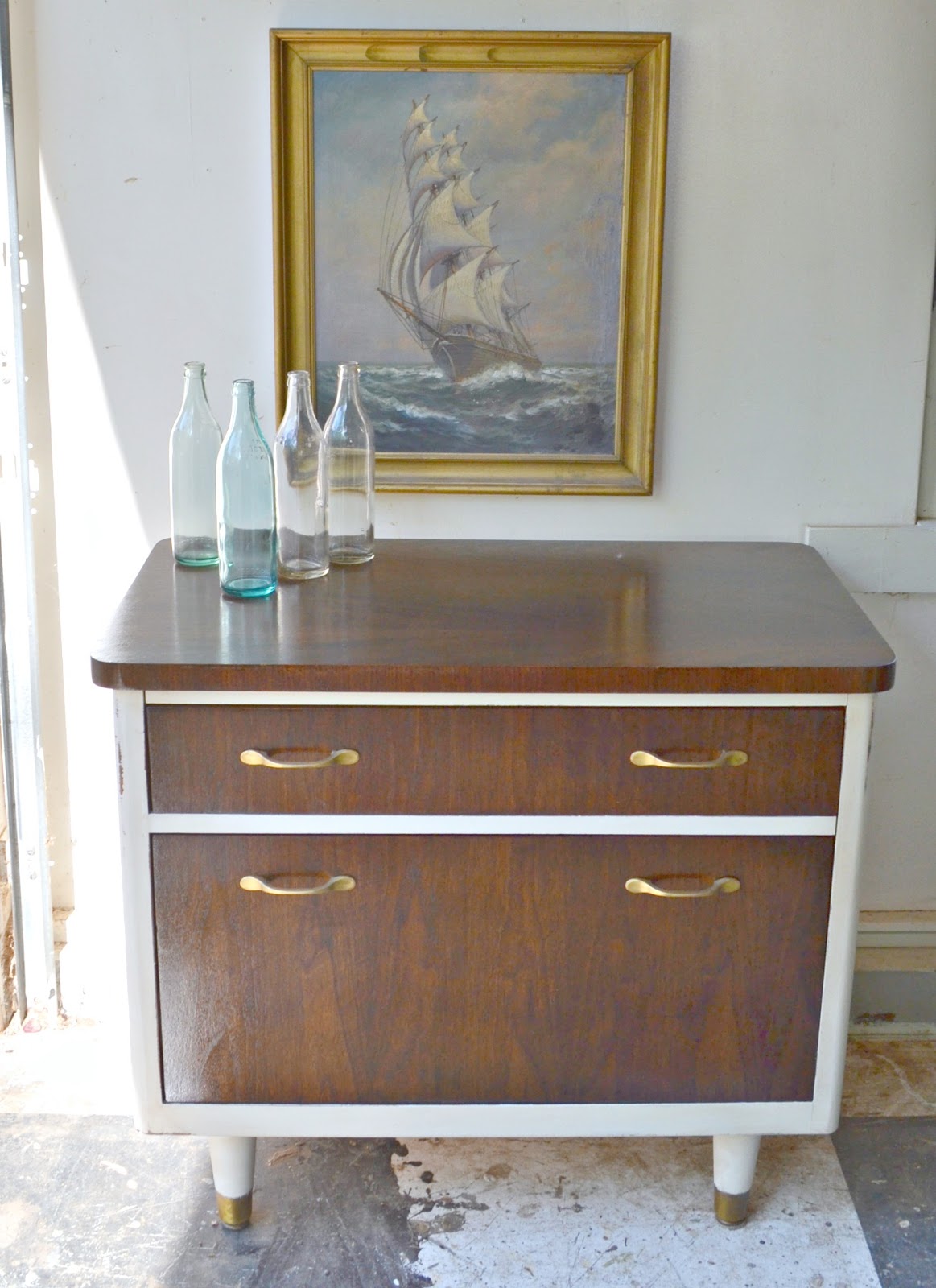 Heir and Space A Mid Century Modern Dresser in White