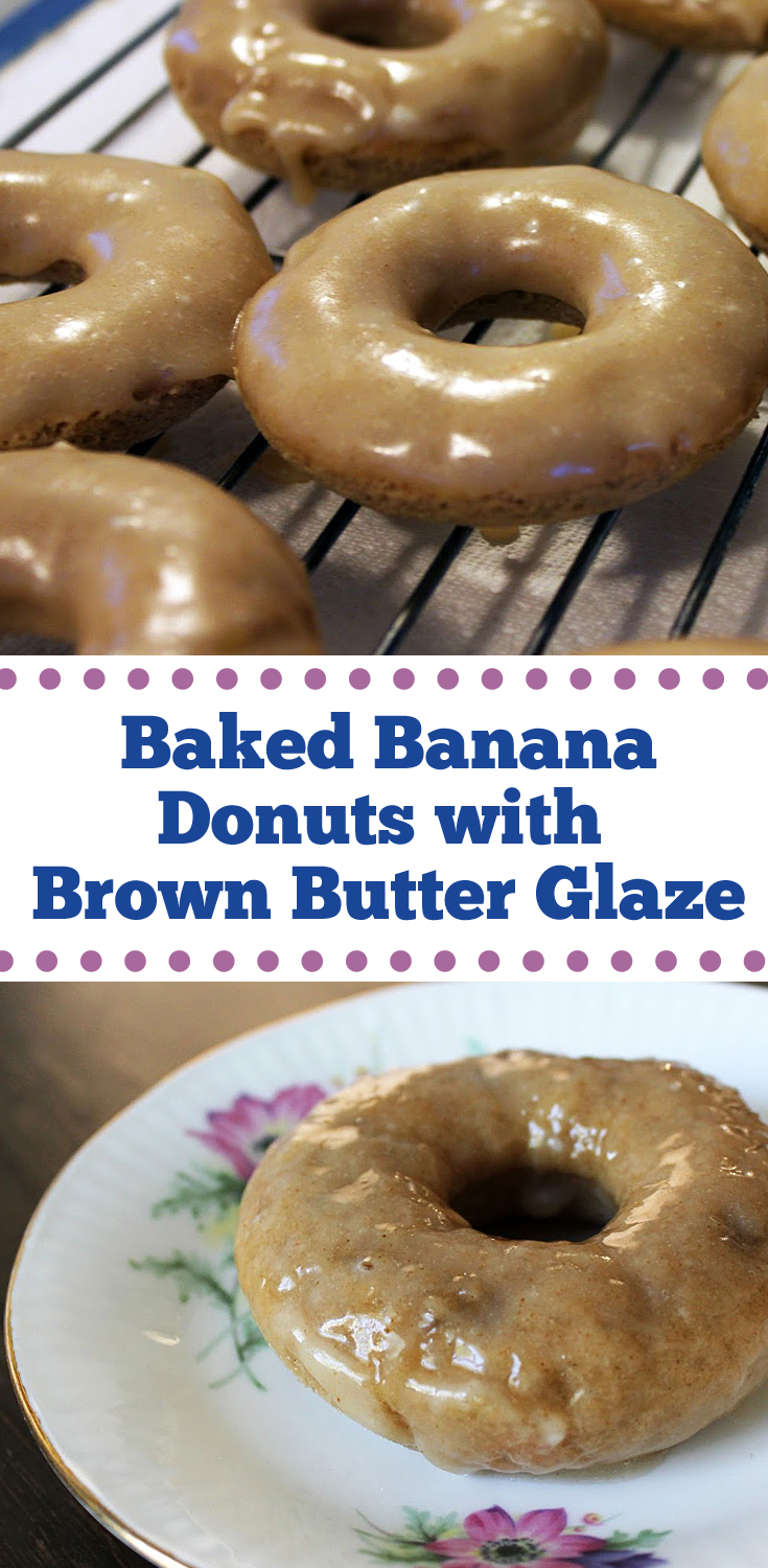 Baked Banana Donuts with Brown Butter Glaze Fresh from the...