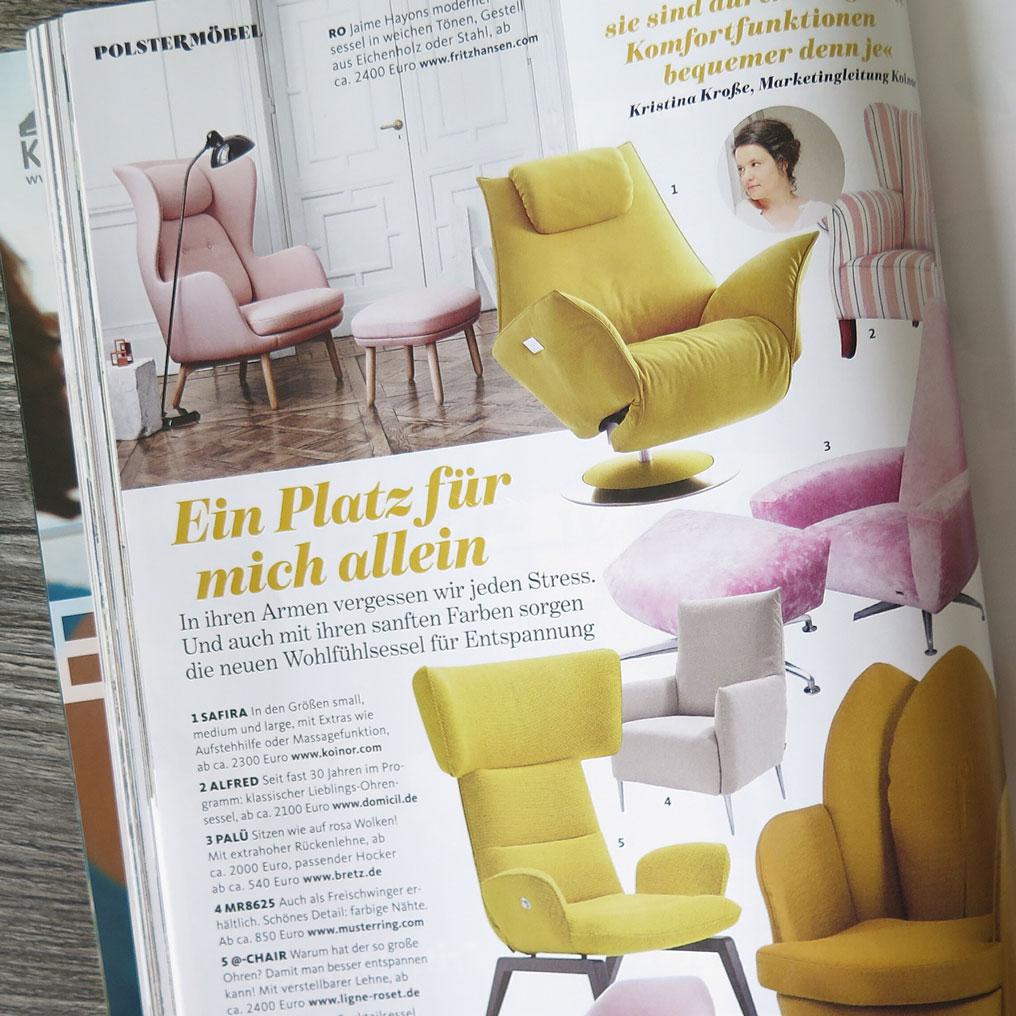 magazine design chair