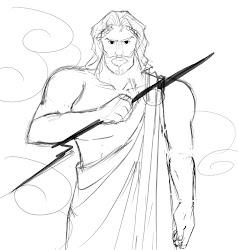 zeus sketch greek mythology bitty itty