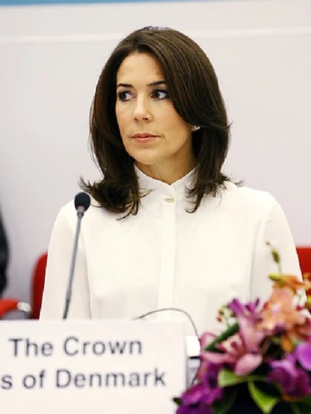 Crown Princess Mary of Denmark attended the meeting of WHO 66th regions committee, held at Copenhagen UN Office