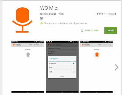 Download the application WO Mic