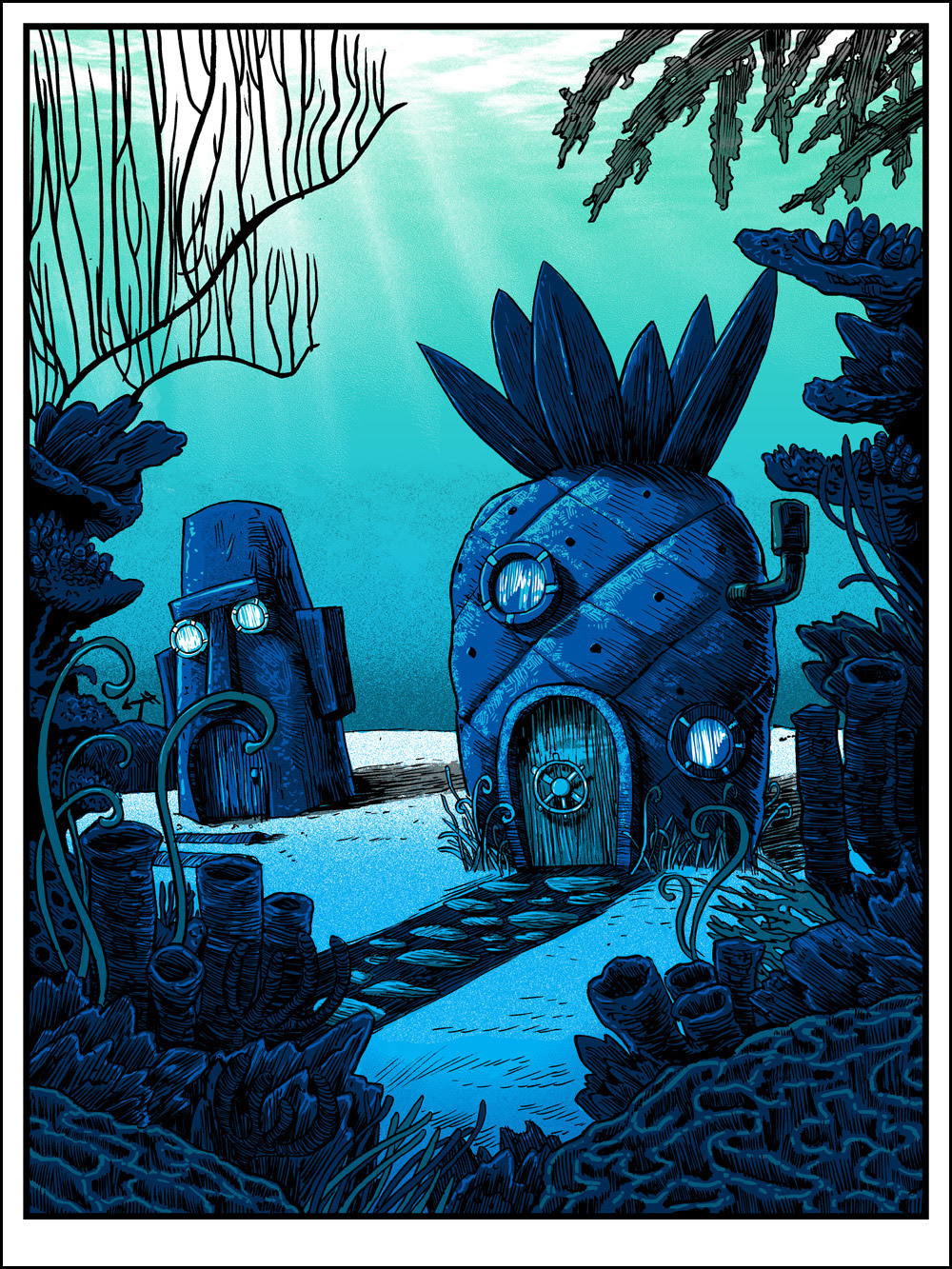The Blot Says... C2E2 Exclusive SpongeBob Squarepants “124 Conch Street” Screen Print by Tim
