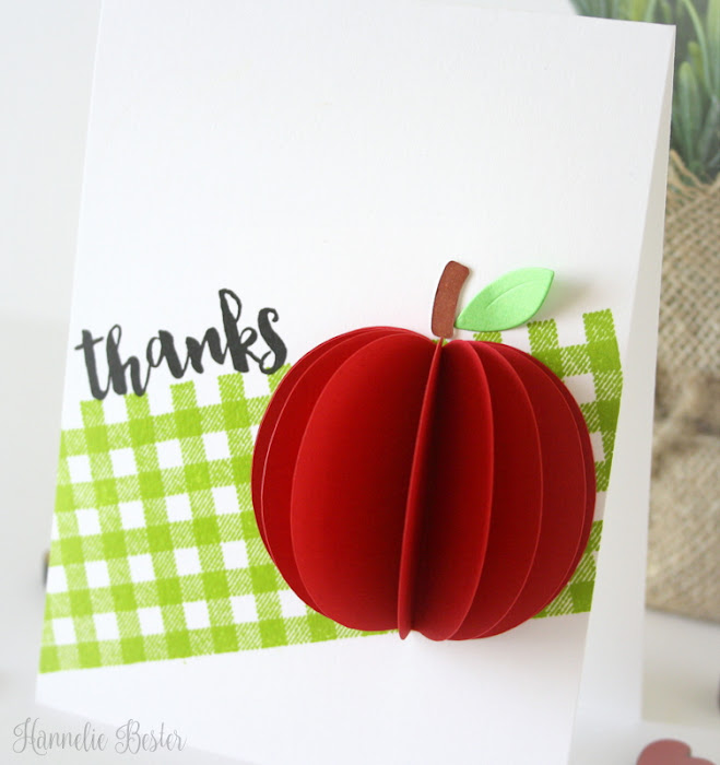 Thank you card with 3D apple