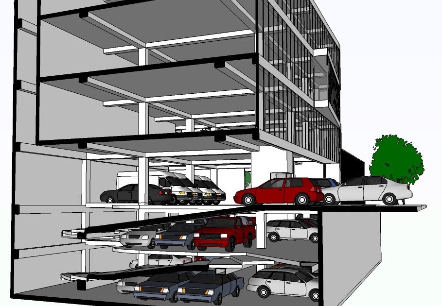 Oniria Arquitectura Estudio de Estacionamientos para Edificio de Oficinas Oniria Arquitectura Estudio de Estacionamientos para Edificio de Oficinas