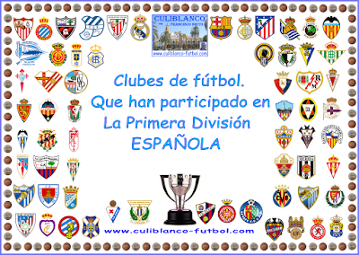 CULIBLANCO por FRANCISCO NIETO: Clubes fútbol que han participado en la Primera División Española