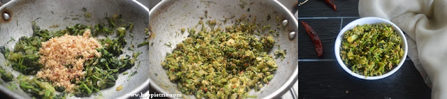 Step 2 - Keerai Thandu Poriyal Recipe | Spinach Stem Stir Fry