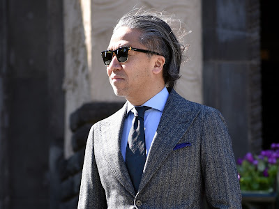 上 ブルーシャツ ジャケット コーデ メンズ 319567