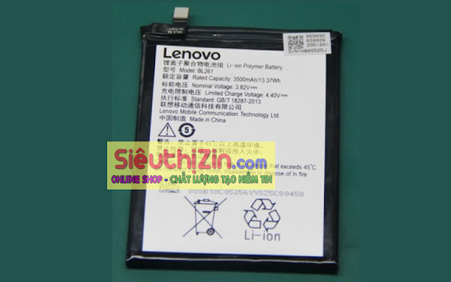 Pin điện thoại lenovo k5 note chính hãng, thay pin k5 note