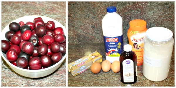 Ingredientes clafoutis de cerezas