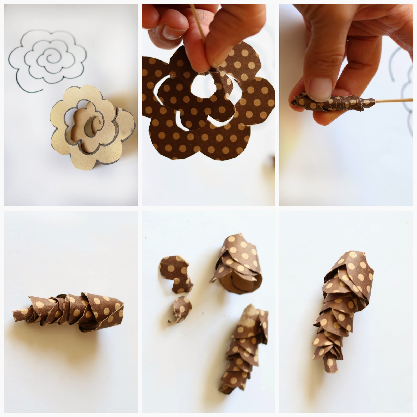 Paper Pine Cone Tutorial