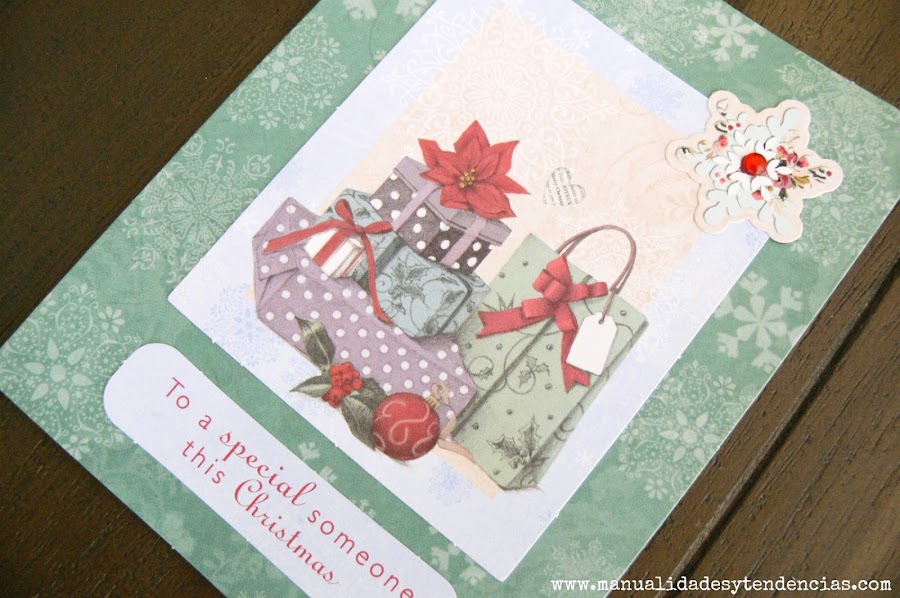 Tarjeta de Navidad scrapbooking Christmas