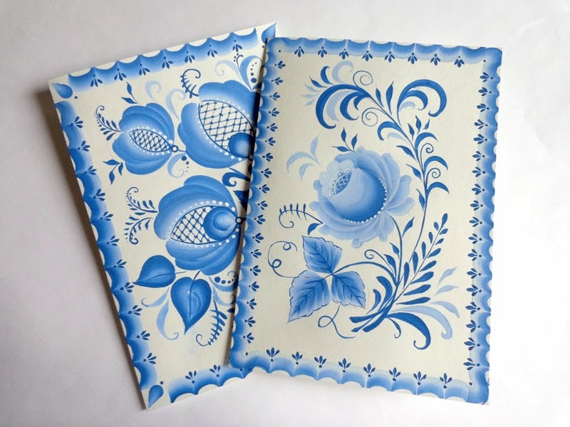 Рисунки гжель на бумаге