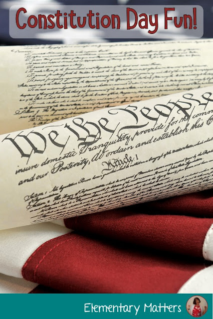 Fun for Constitution Day - This post has suggestions, ideas, and 3 freebies for Constitution Day and other USA Patriotic holidays.