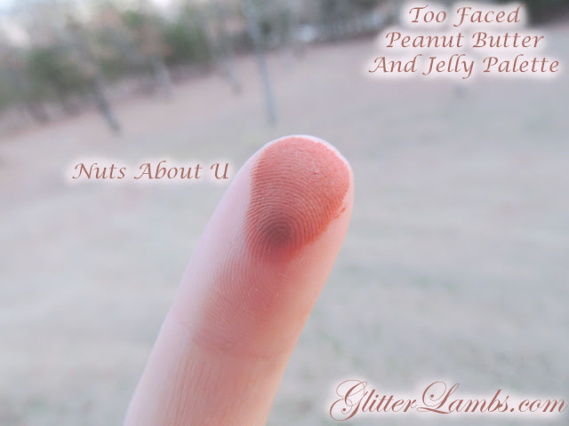 Too Faced Peanut Butter And Jelly Palette Makeup Swatches by Glitter Lambs www.GlitterLambs.com. Spread The Love, Bananas, Extra Creamy, Peanut Butter, Peanut Brittle, Jelly, Peanut Butter Cup, Jammin, Nuts About U, Eyeshadow Swatches of Too Faced makeup palette. Too Faced Peanut Butter And Jelly Palette Makeup Swatches by Glitter Lambs www.GlitterLambs.com. Spread The Love, Bananas, Extra Creamy, Peanut Butter, Peanut Brittle, Jelly, Peanut Butter Cup, Jammin, Nuts About U, Eyeshadow Swatches of Too Faced makeup palette.