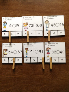 Clip It School Comparing Numbers to 120