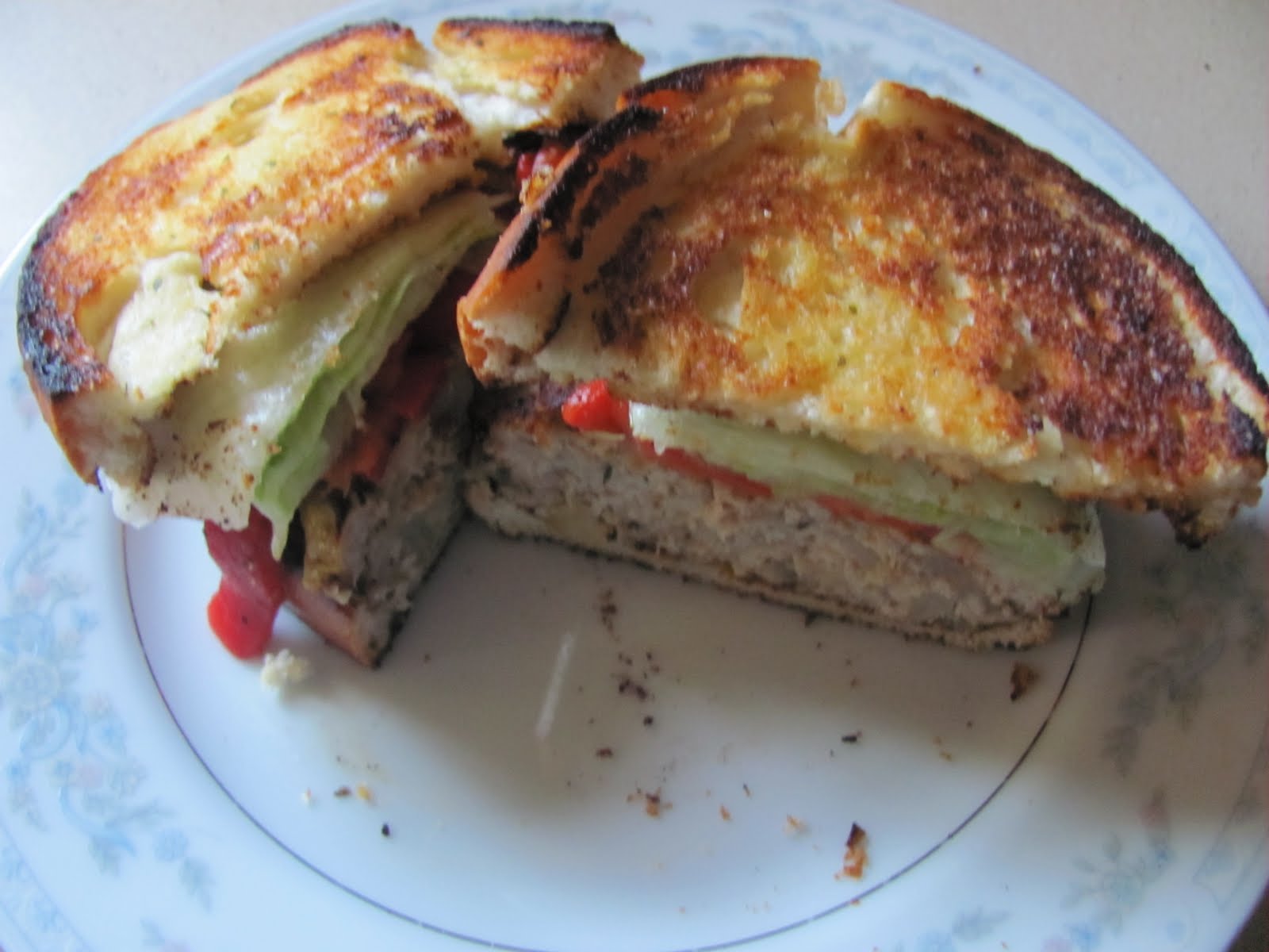 Healthy Choices Chicken Burgers on Garlic Bread