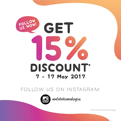 Uncle Tetsu Cheesecake 15% Discount Total Bill Instagram Promo