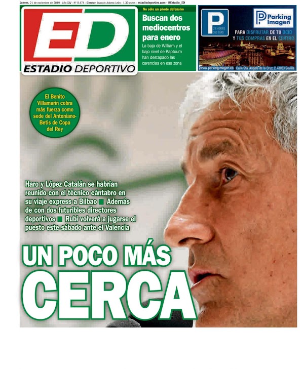 Betis, Estadio Deportivo: "Un poco más cerca" Betis, Estadio Deportivo: "Un poco más cerca"