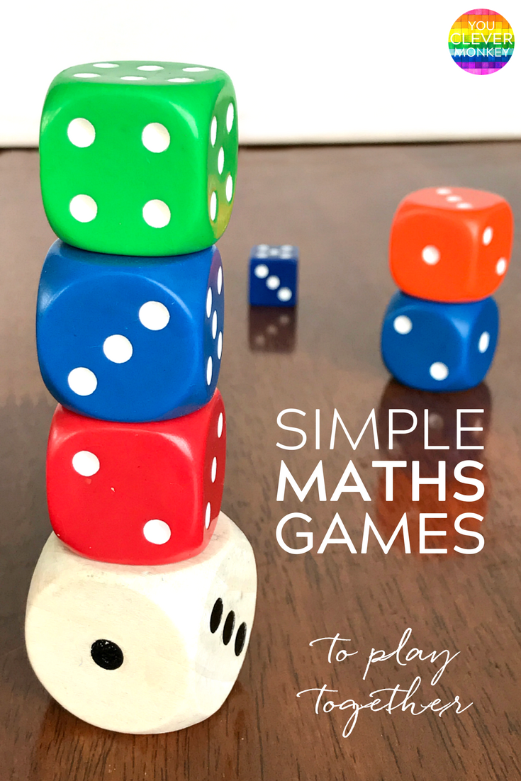 Simple Maths Games To Play Together - grab these FREE printable games to play at school or at home to improve young children's maths skills | you clever monkey