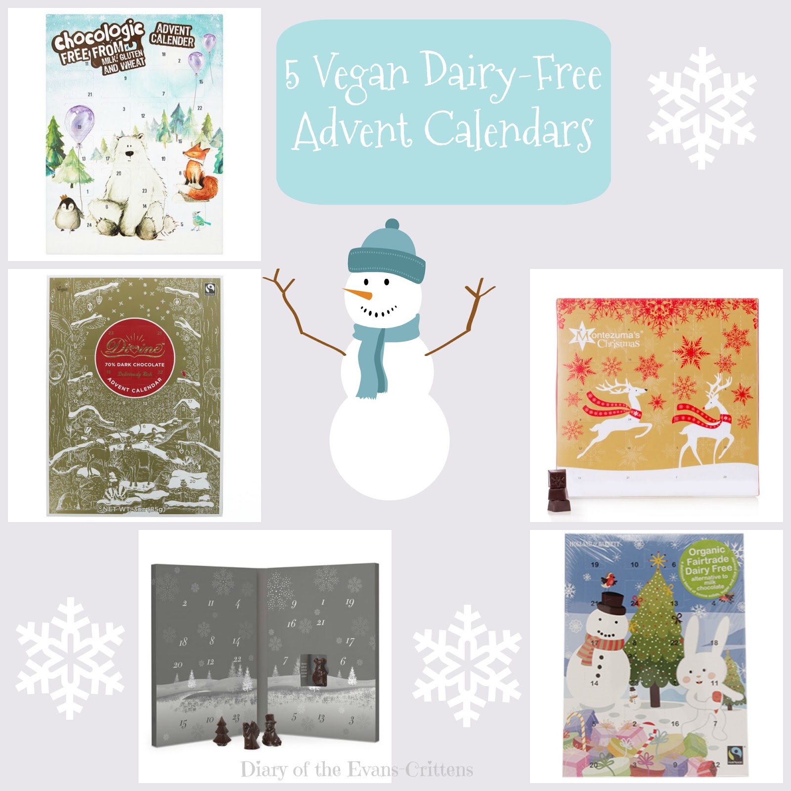 , Christmas:  5 Vegan Dairy Free Advent Calendars + a Giveaway