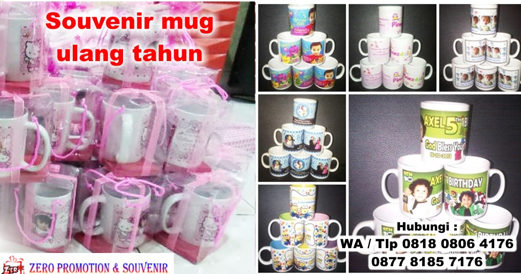 Souvenir mug ulang tahun mug ultah zeropromosi souvenir barang