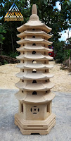 Lampion pagoda batu alam paras jogja atau batu putih