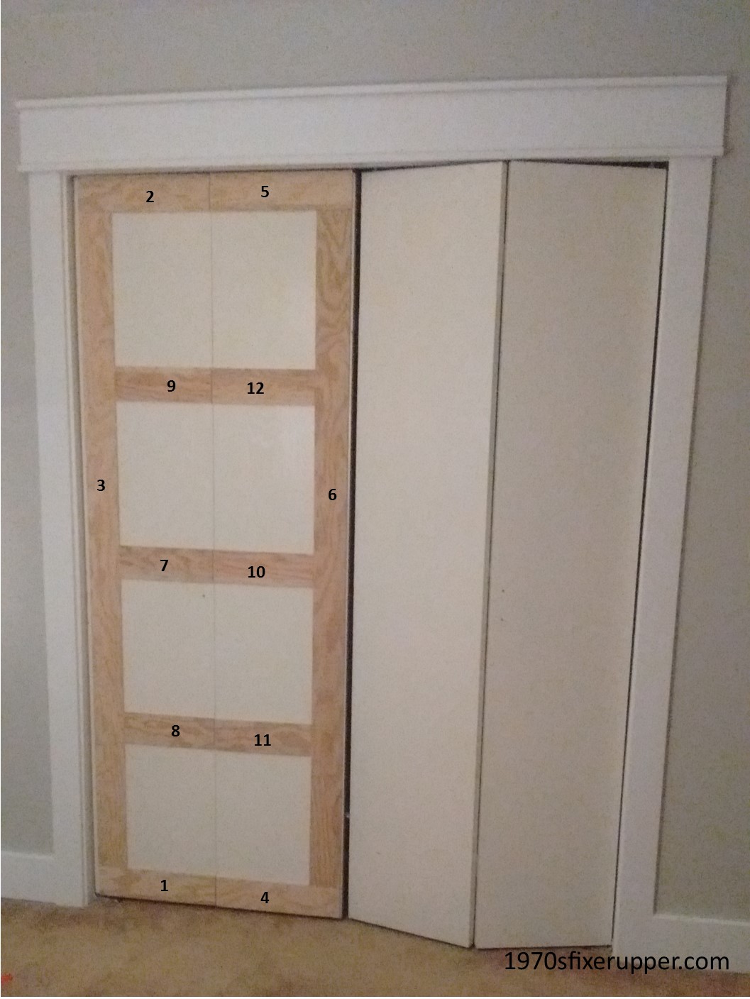 20 Hollow Core Bi Fold Closet Door Makeover