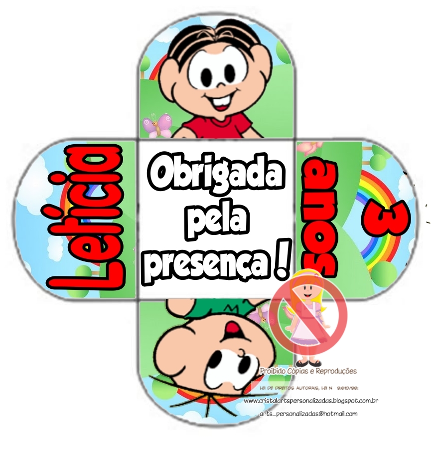 Petit Détail Lembranças Personalizadas Caixinhas em MDF Turma da Mônica