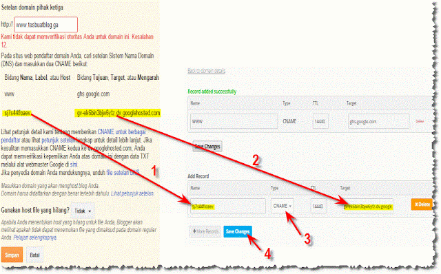 cara mengganti domain blogspot