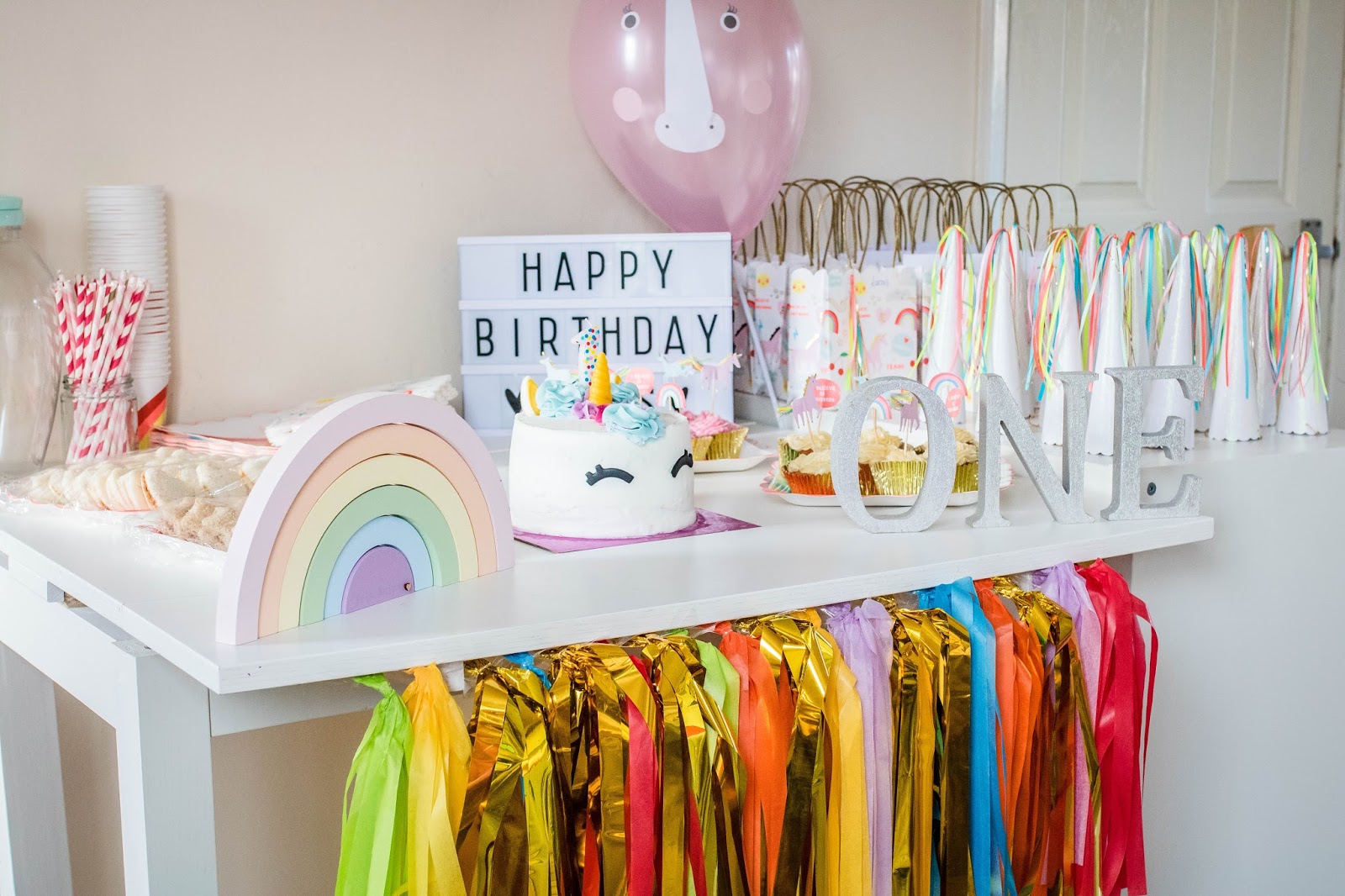 Over the Rainbow First Birthday Party